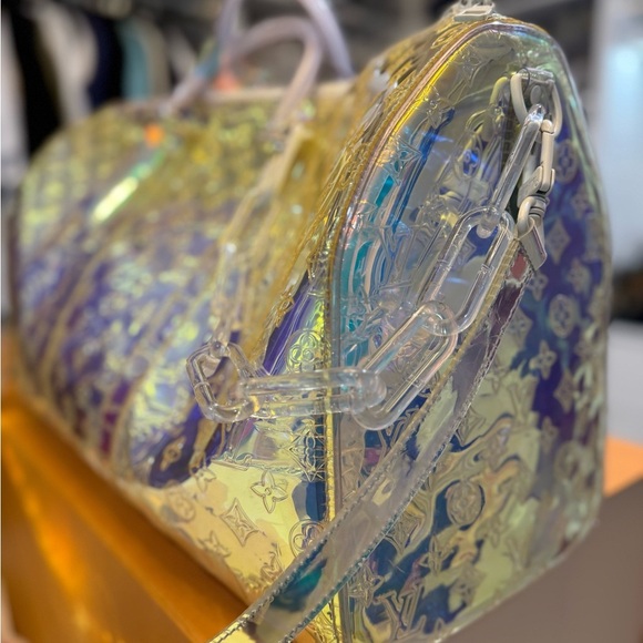 Louis Vuitton Monogram Prism Keepall Bandouliere 50 Boston Bag M53271 - Picture 3 of 11